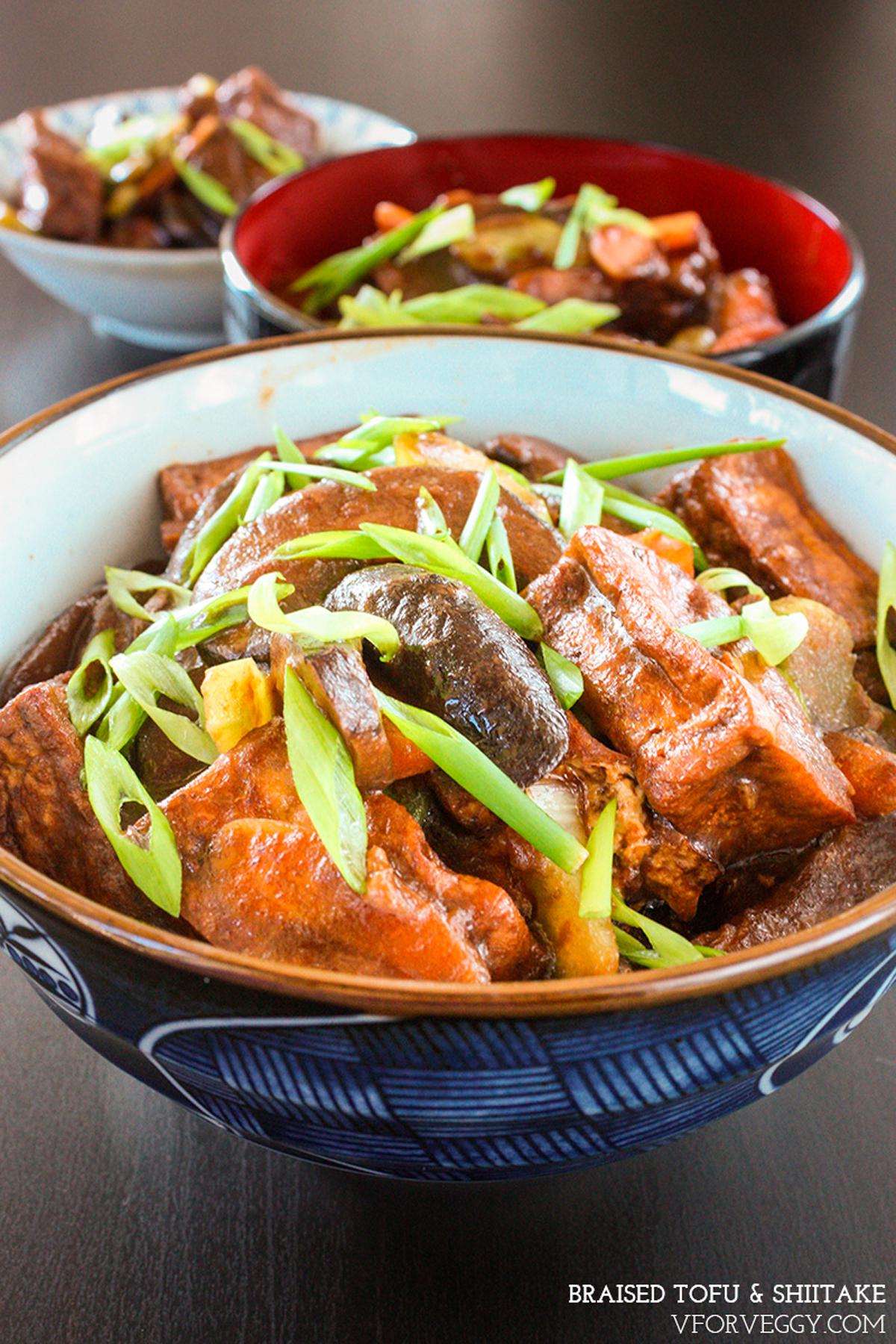 Braised Tofu and Shiitake