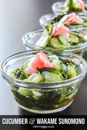 Cucumber and Wakame Sunomono