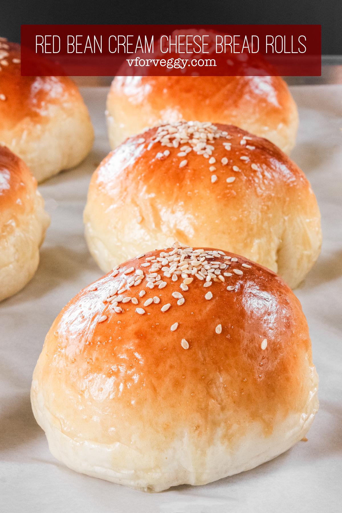 Red Bean Cream Cheese Bread Rolls V For Veggy