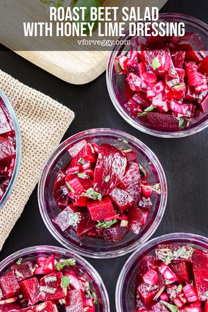 Roast Beet Salad With Honey Lime Dressing