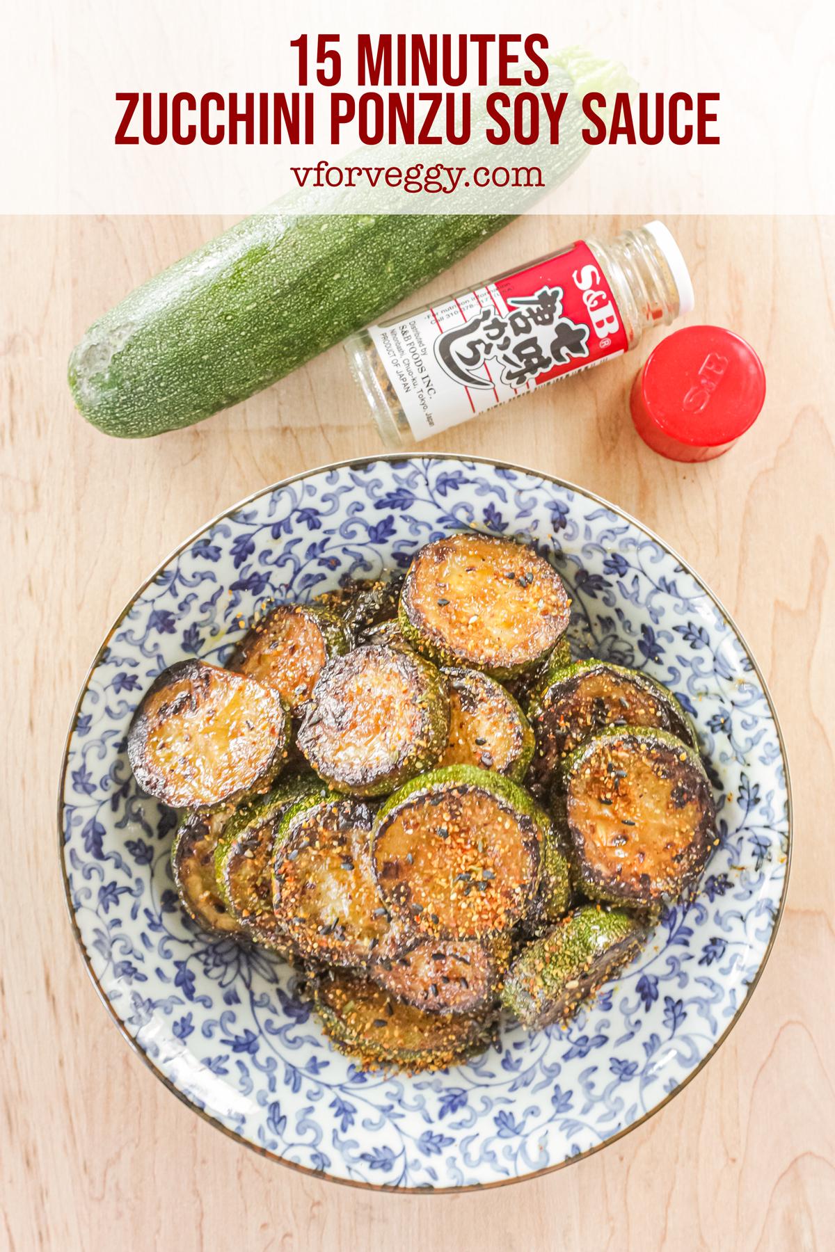 15 Minutes Zucchini Ponzu Soy Sauce