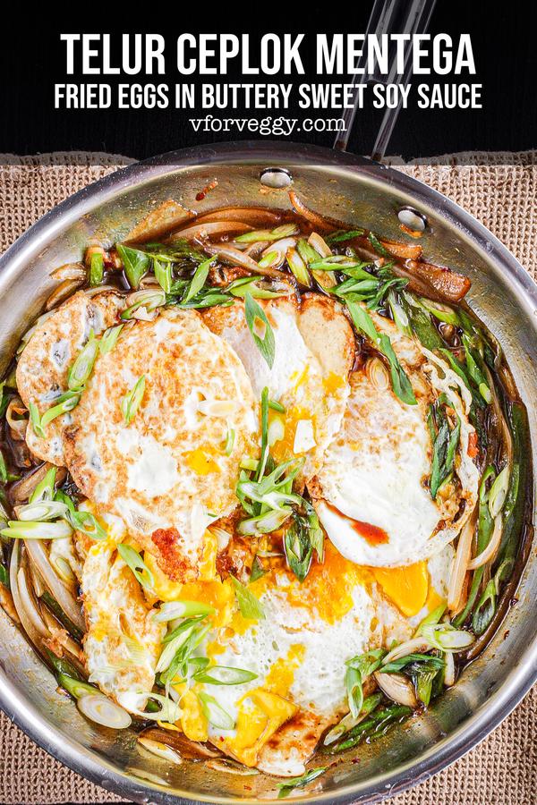Telur Ceplok Mentega (Fried Eggs in Buttery Sweet Soy Sauce)