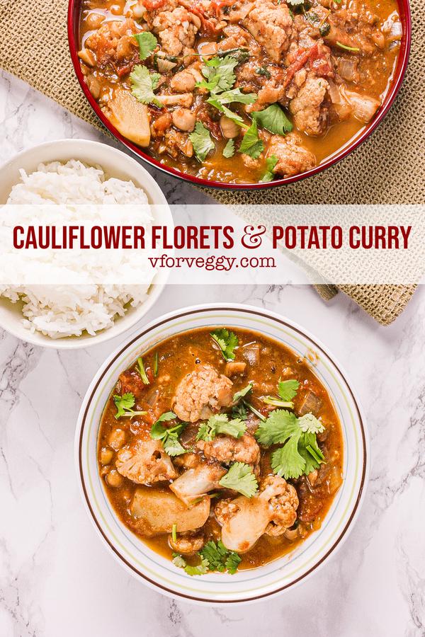 Cauliflower Florets and Potato Curry