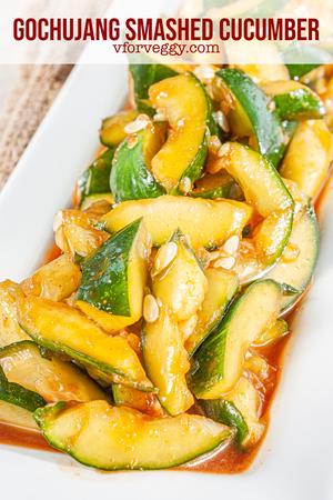 Gochujang Smashed Cucumber