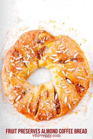 Fruit Preserves Almond Coffee Bread