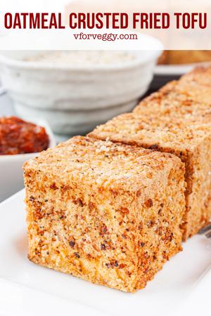 Oatmeal Crusted Fried Tofu