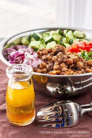 Chickpea Salad + Lemon Dressing