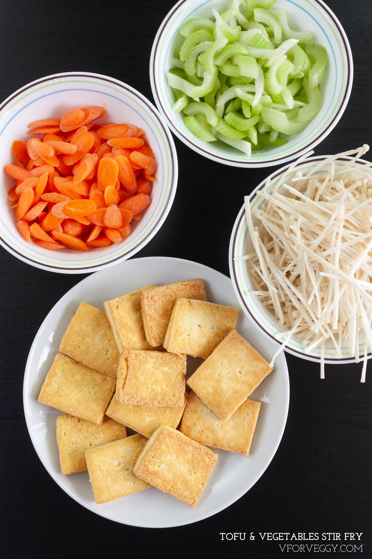 Easy Chinese Tofu & Vegetables Stir Fry