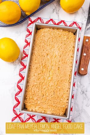 Loaf Pan Meyer Lemon Angel Food Cake