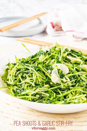 Pea Shoots and Garlic Stir Fry