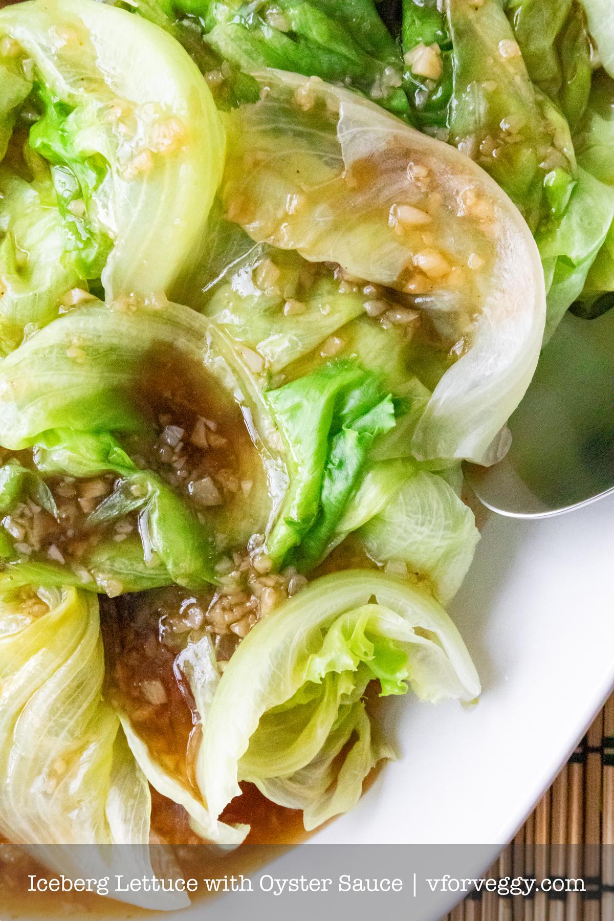 Iceberg Lettuce with Oyster Sauce.