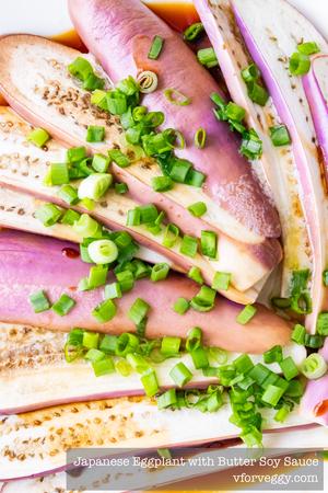 Japanese Eggplant with Butter Soy Sauce